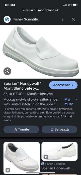 Pantofii honeywell  industria alimentara si HORECA