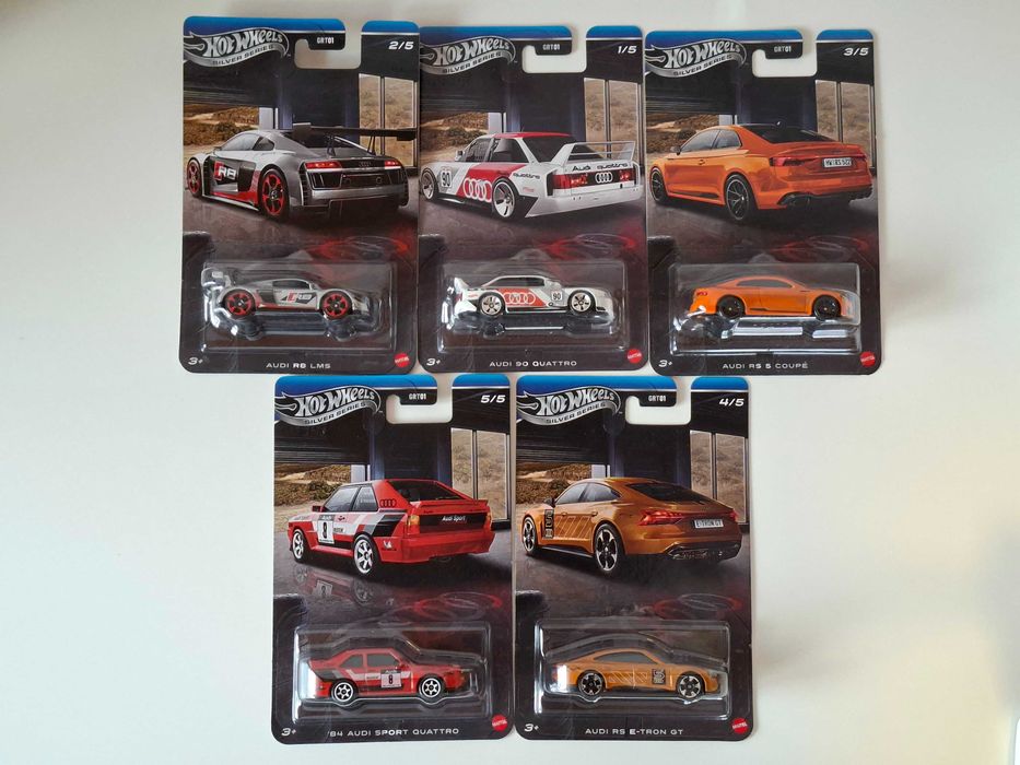 Hot Wheels Audi Set Silver Series