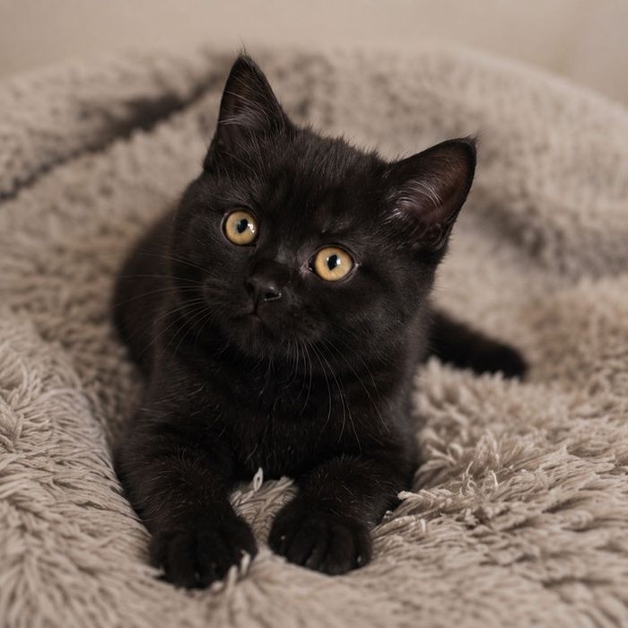 Мъжко коте, черно британче