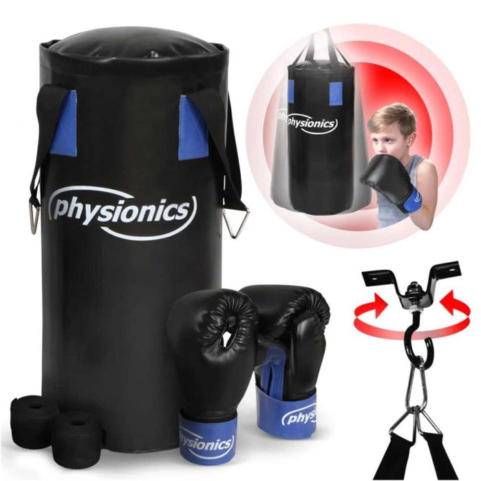 Set sac de box pentru copii cu manusi de box