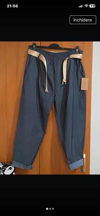 Pantalon cu curea