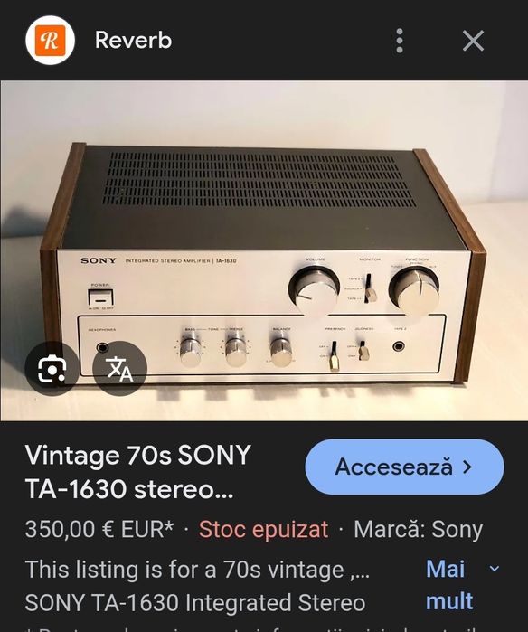 Amplificator Sony TA 1630