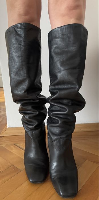 Cizme piele stradivarius