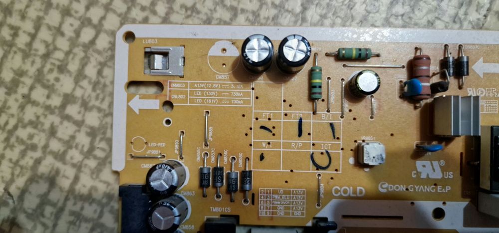 Плата питания для телевизора Samsung