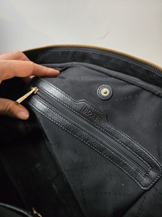 Geanta din piele de vițel Hugo Boss