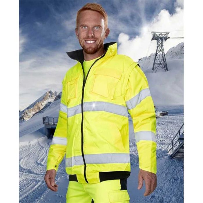 Jacheta, geacareflectorizanta de iarna, 2 în 1 cu maneci detașabile