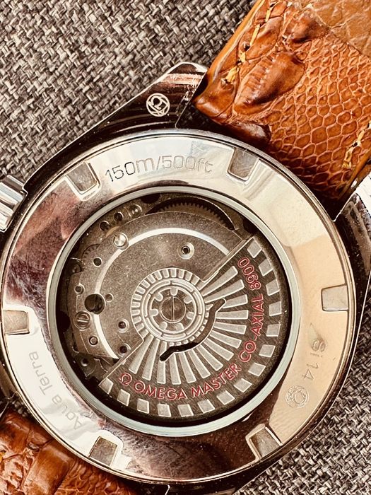 Omega Aqua Terra автоматичен мъжки часовник кожена кайшка