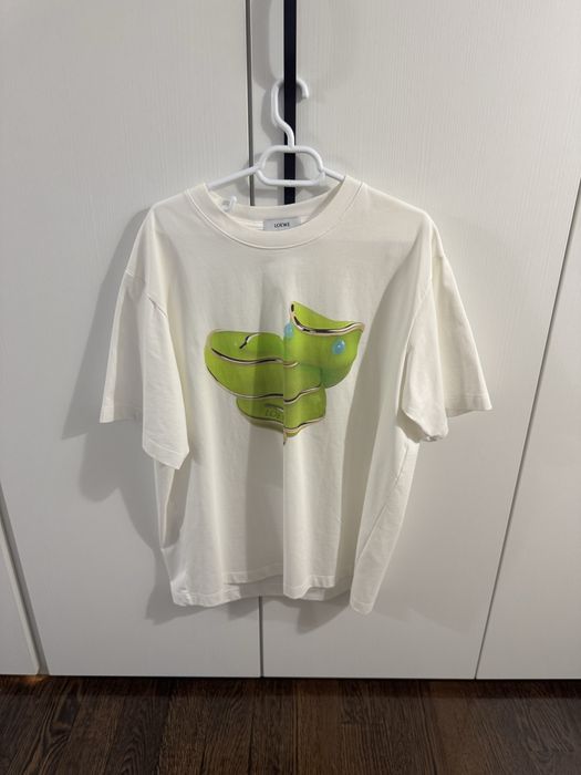 Tricou alb cu imprimeu Loewe