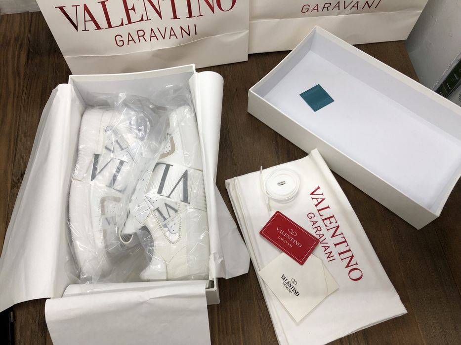 Valentino VL7N White Grey Calitate Premium Piele Full Box Verificare La Livrare