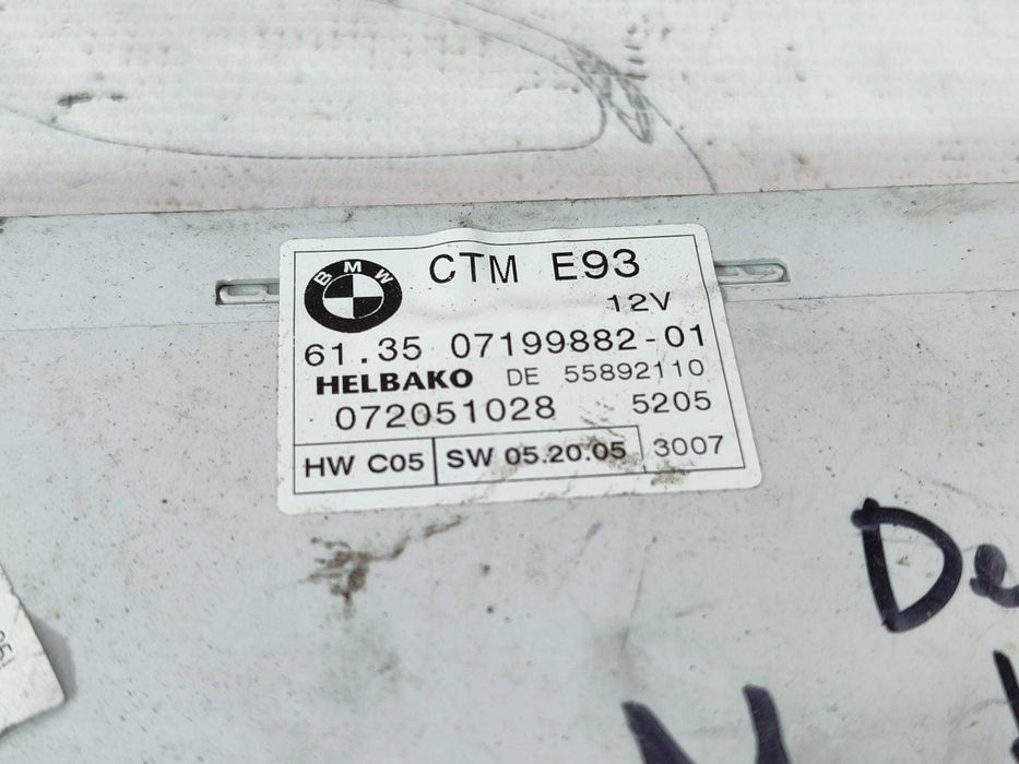 Unitate control plafon / acoperiș decapotabil BMW Seria 3 E93 COD: 613507199882 2007 / [2005-2014] / (5G3)