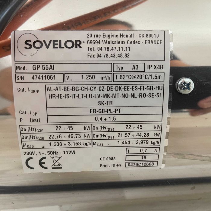 Vand Tun Caldura SOVELOR GP55 45 kW