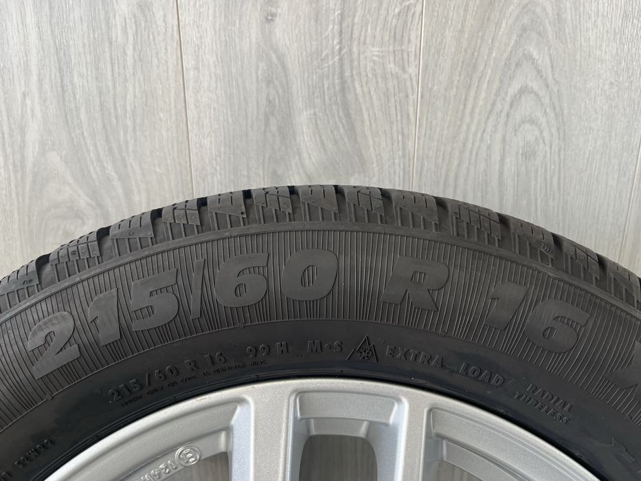 Джанти 16 цола 5х112 за Фолксваген, Шкода, със зимни гуми 215/60/16