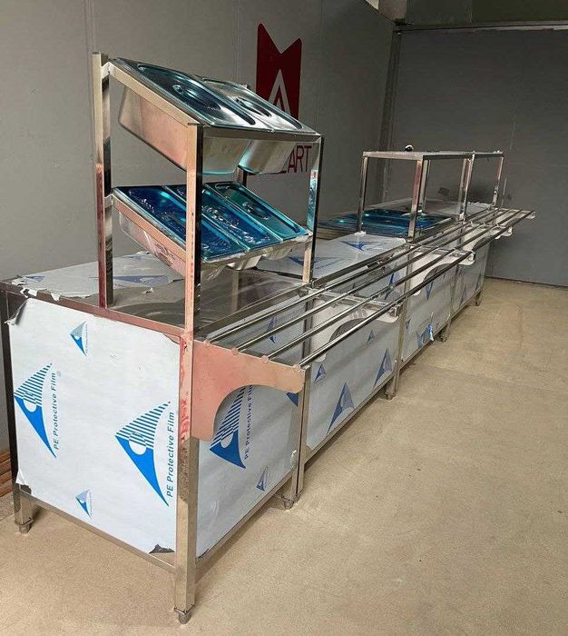 Линия мармит для раздачи питания из нержавейки