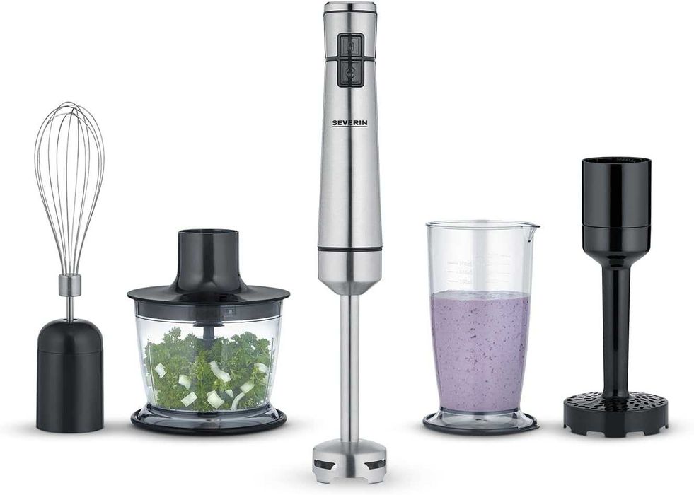 SEVERIN SM 3775 Безжичен блендер на батерия с Premium Set, мулти-чопър