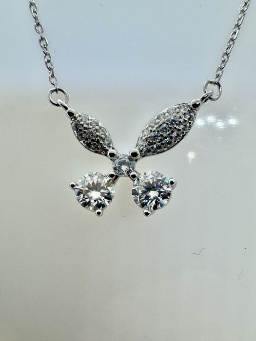 Сребърно колие с мойсанит (Диамант) 1 карат