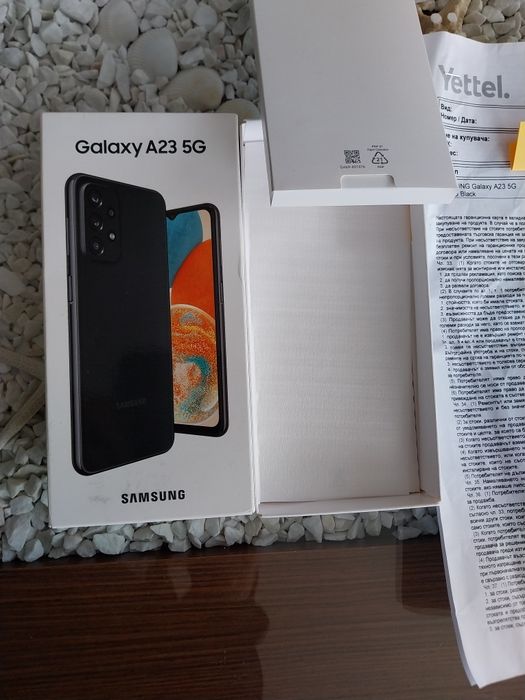 Продавам телефон SAMSUNG A23 5G, с остатъчна гаранция до 04.2026 год.