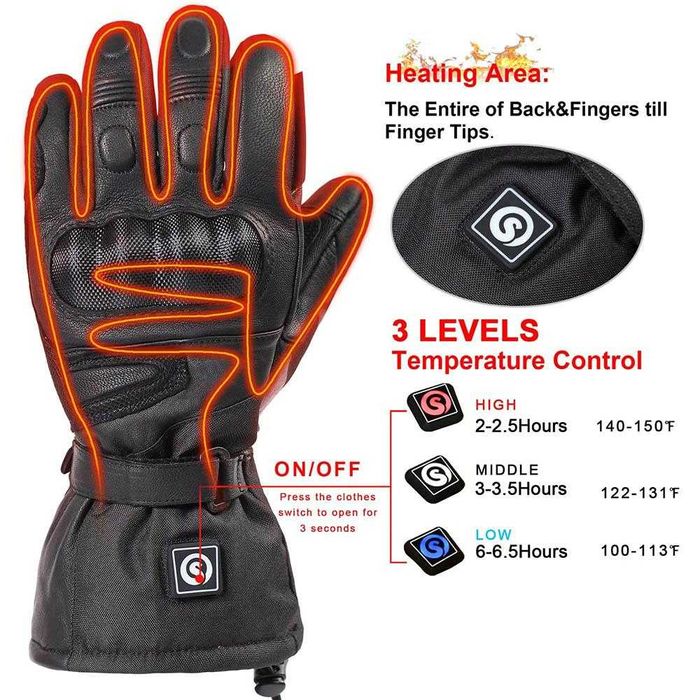 DAY WOLF-Manusi moto,schi,bici cu incalzire cu acumulator,XXL,sigilat