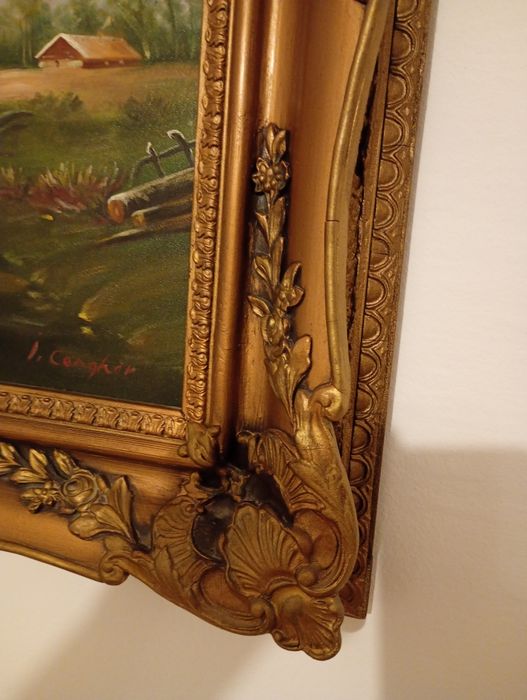 Se vand 3 tablouri foarte vechi pictura in ulei pe panza semnate