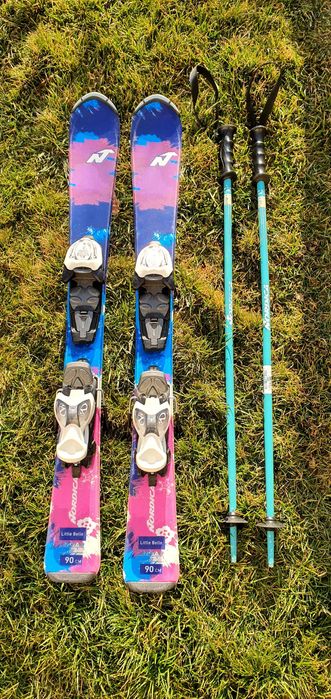 Детски ски 90см Nordica Little Belle + щеки 80см