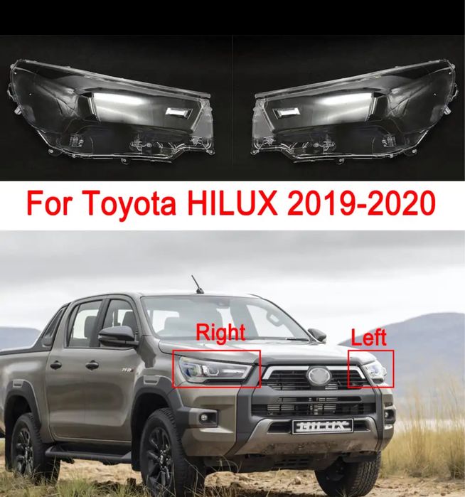 sticla far toyota hilux 2018-2024