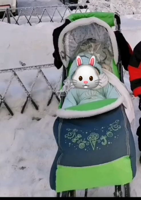 Коляска сани 2 в 1