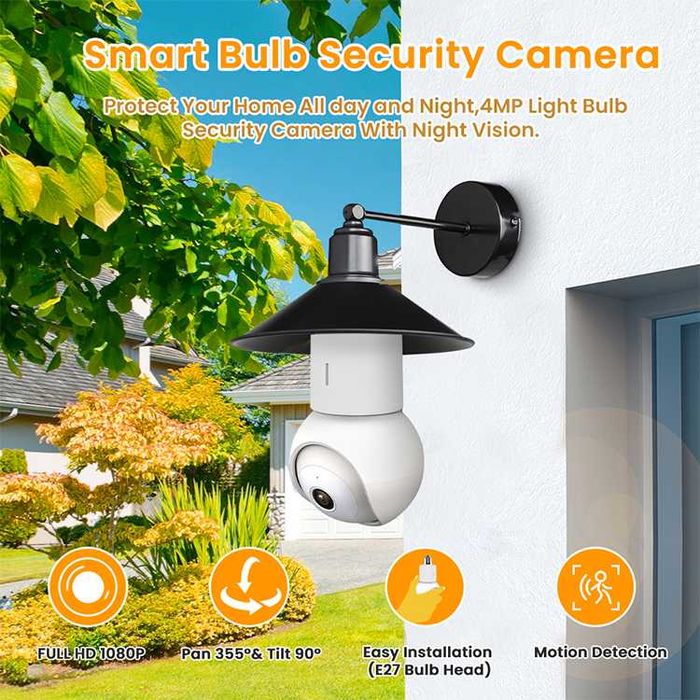 AVATTO MIUC-L02 WiFi E27 смарт камера-крушка 4 MP с нощно виждане