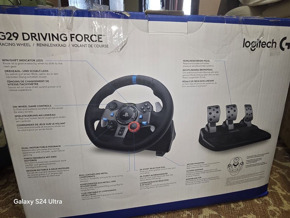 Logitech G29 Driving Force за PS5/PS4 – Перфектно състояние | Като