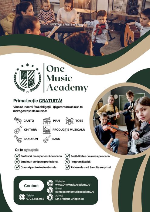 Lecții de chitară la One Music Academy – Prima lecție este GRATUITĂ!