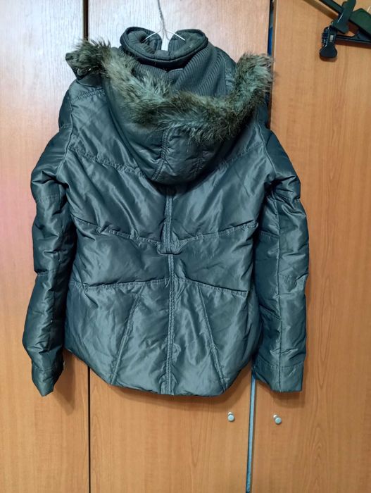 Jacheta/Geaca Maron sidef Next UK, umplutura puf+pene, calduroasa