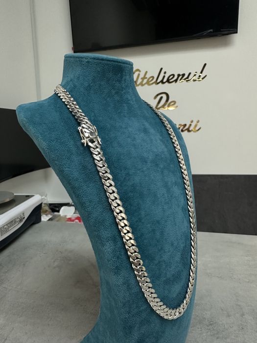 Lanț Cuban Argint 925 Lucrat Manual