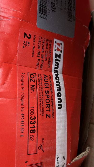 Discuri frână ventilate Zimmermann Audi A6 C6 Avant Allroad, A8 D3