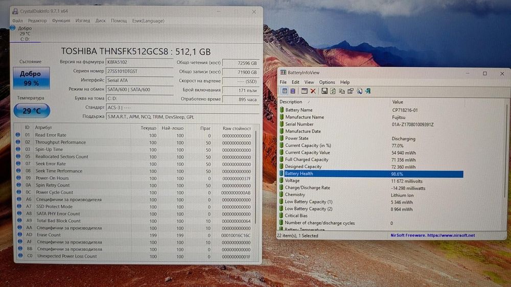 Fujitsu Celsius H760 15.6" 1920x1080 i7-6820HQ 16GB 512GB SSD M2200M
