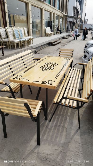 Bogʻ uchun stol stul (dachnik)