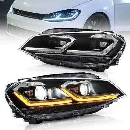 Тунинг led фарове за VW GOLF 7 от 2014-2018 черни - Silver line