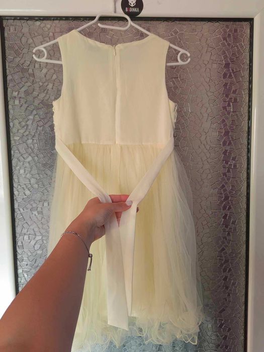 Детски шаферски рокли, цвят - светло жълто