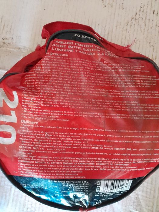 Chilipir,set cabluri pornire auto,max 210 A.