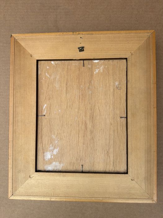 .Tablou,pictura in ulei pe lemn,oameni in carciuma,semnat