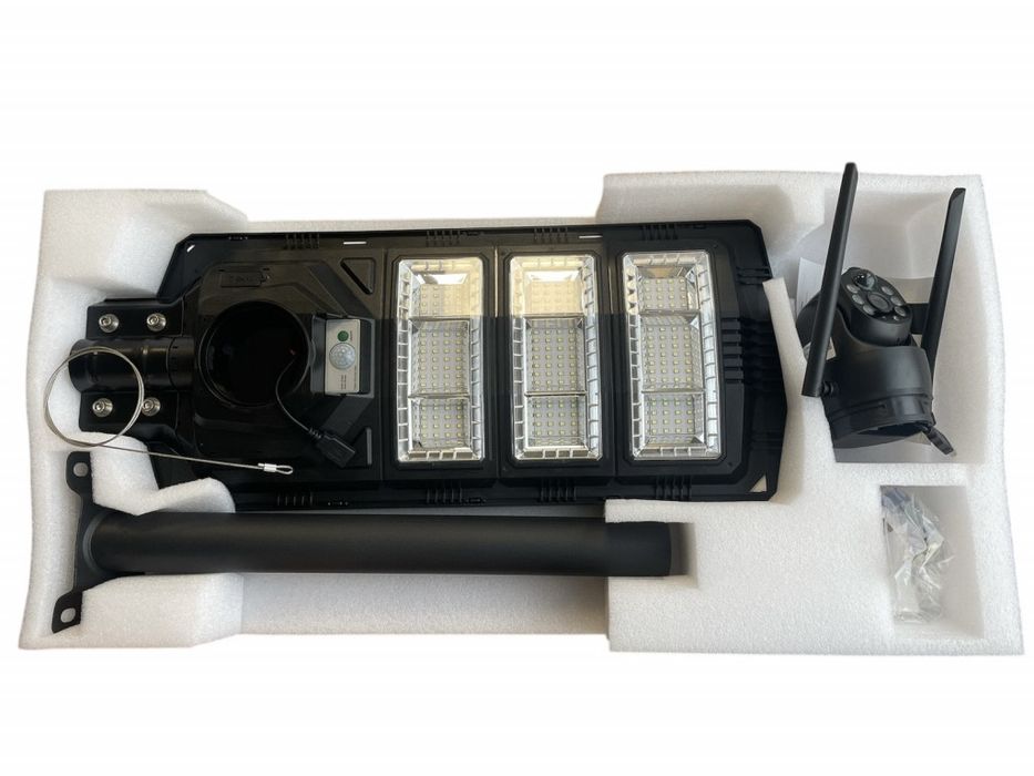 Слънчева улична лампа и охранителна камера за видеонаблюдение Wifi/4G