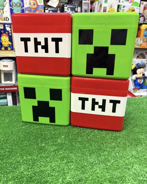 Магнитни блокчета Minecraft с кутия за съхранение/Magnetic blocks