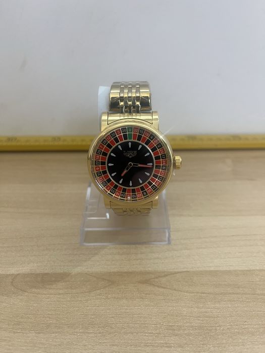 Ceas de mana barbatesc Lige design ruleta Casino, gold