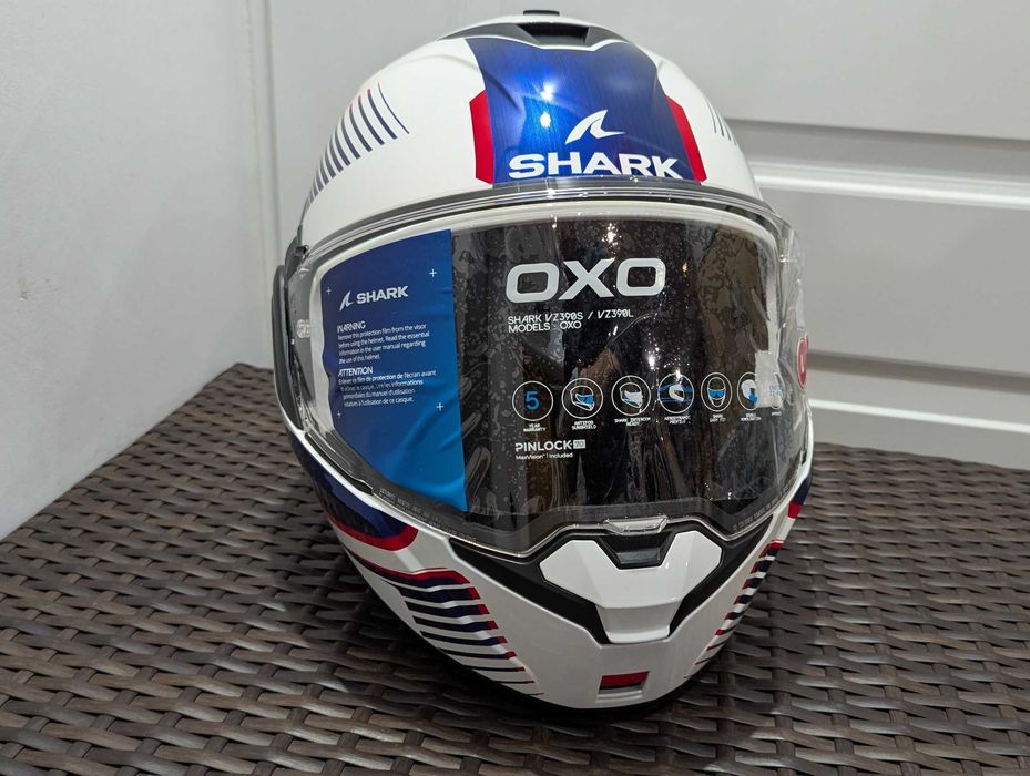 Casca moto Shark OXO, marime L - flip-back, ochelari de soare