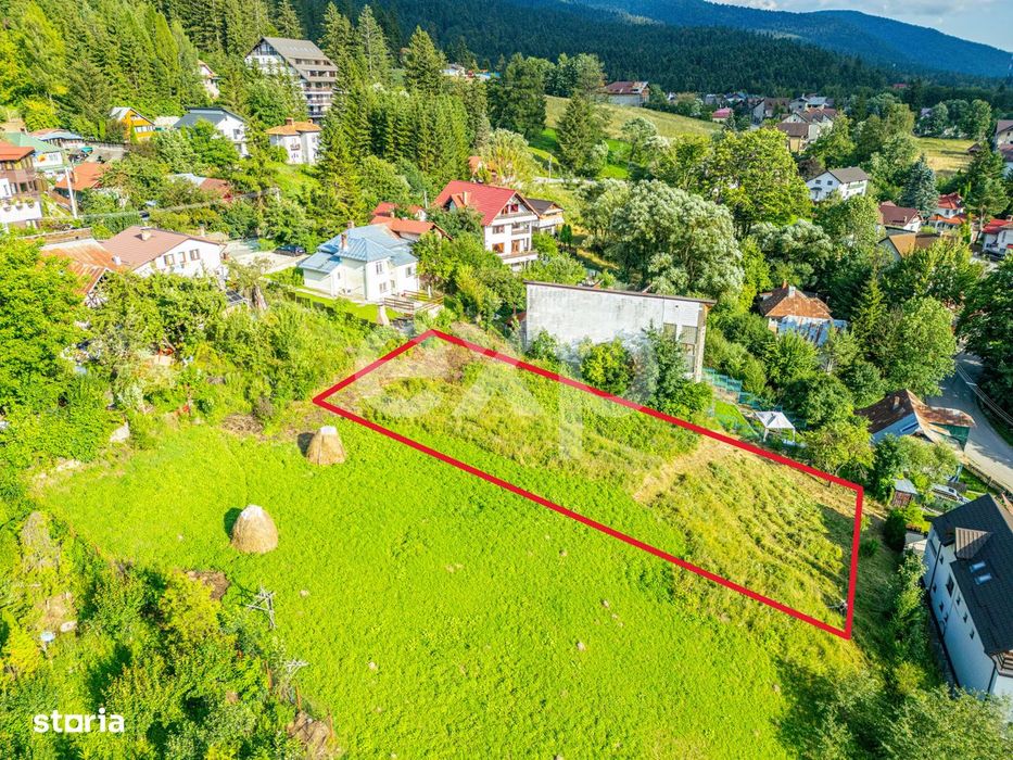 Teren 825 mp intravilan in Busteni cu vedere panoramica catre Muntii B