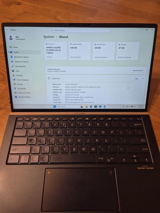 Laptop Asus ZenBook 14inch I5