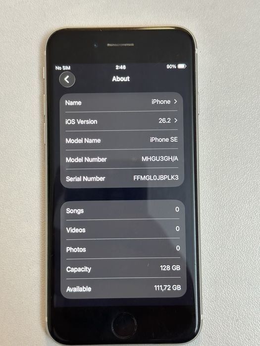 iPhone SE 2020 128GB бял
