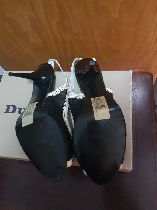 Дамски официални обувки .DUNE.    Karol - Lace. Peeptoe Slingback.