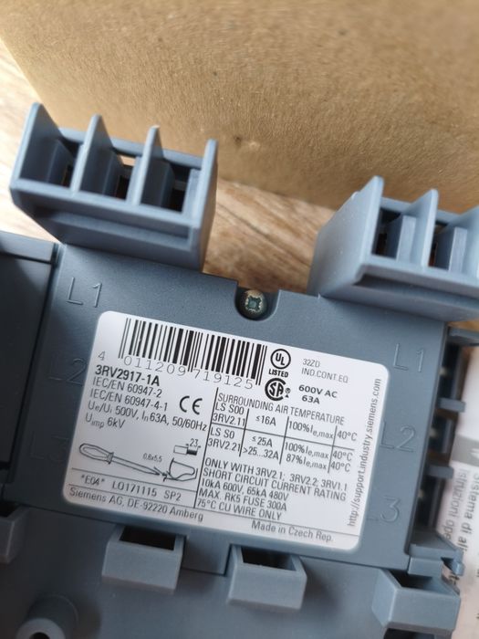 Contact auxiliar Siemens 3RV2917-1A – Nou, original