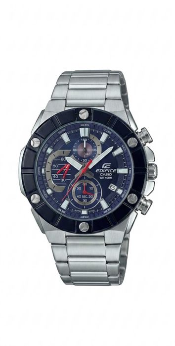 Ceas Sport Casio Edifice efr569 Cronograf, SILVER-BLUE , Nou,Original,Garantie 2 ani
