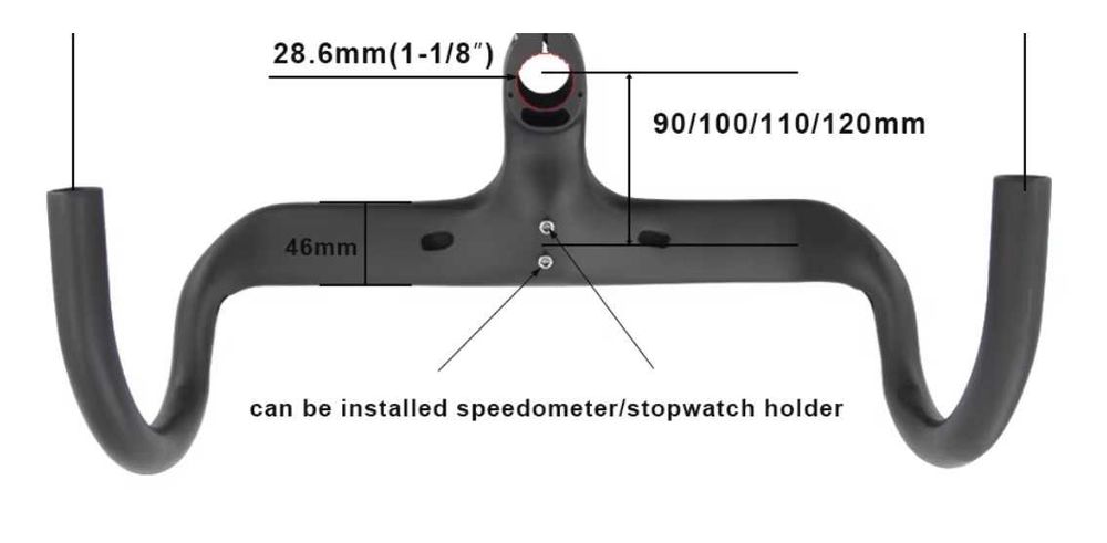 Ghidon carbon cursiera Integrat cu pipa AERONOVA aero Nou 40 42 44