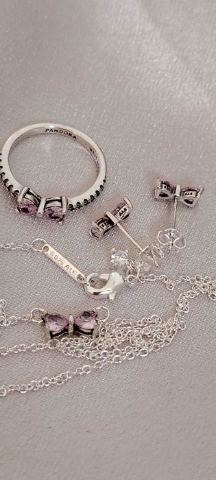 Set Nou Pandora Moments Fundiță Roz Silver S925 Ale