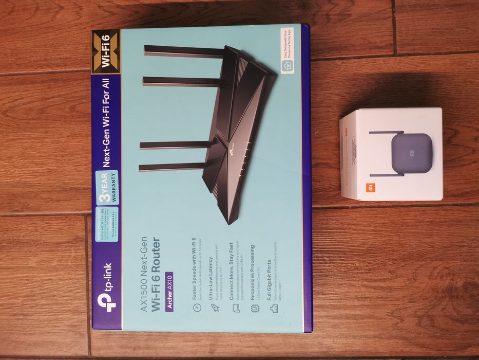 Рутер Tp-link AX1500 Ax10 с подарък  Mi Pro Range Extender